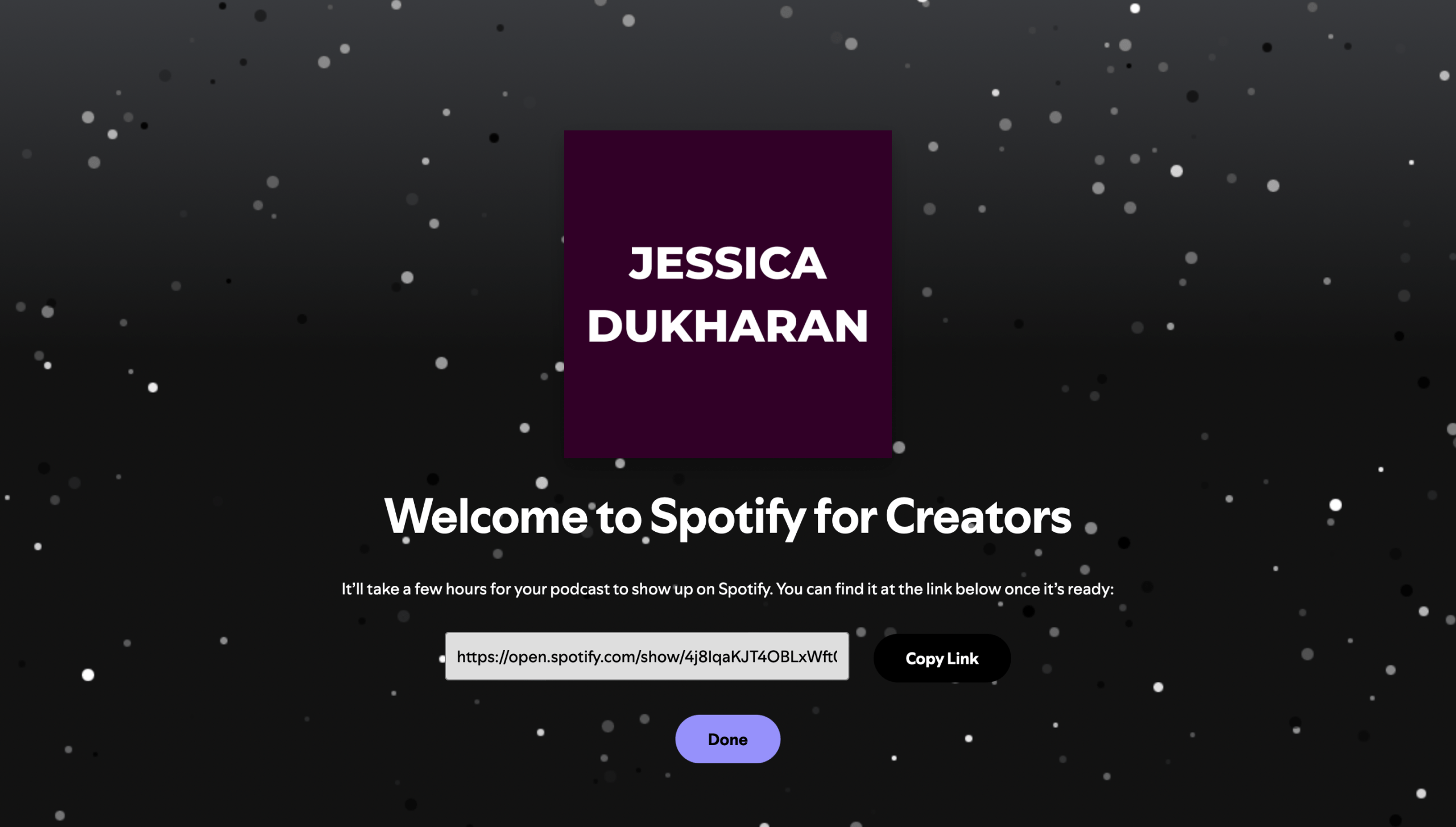 Jessica Dukharan Podcast on Spotify