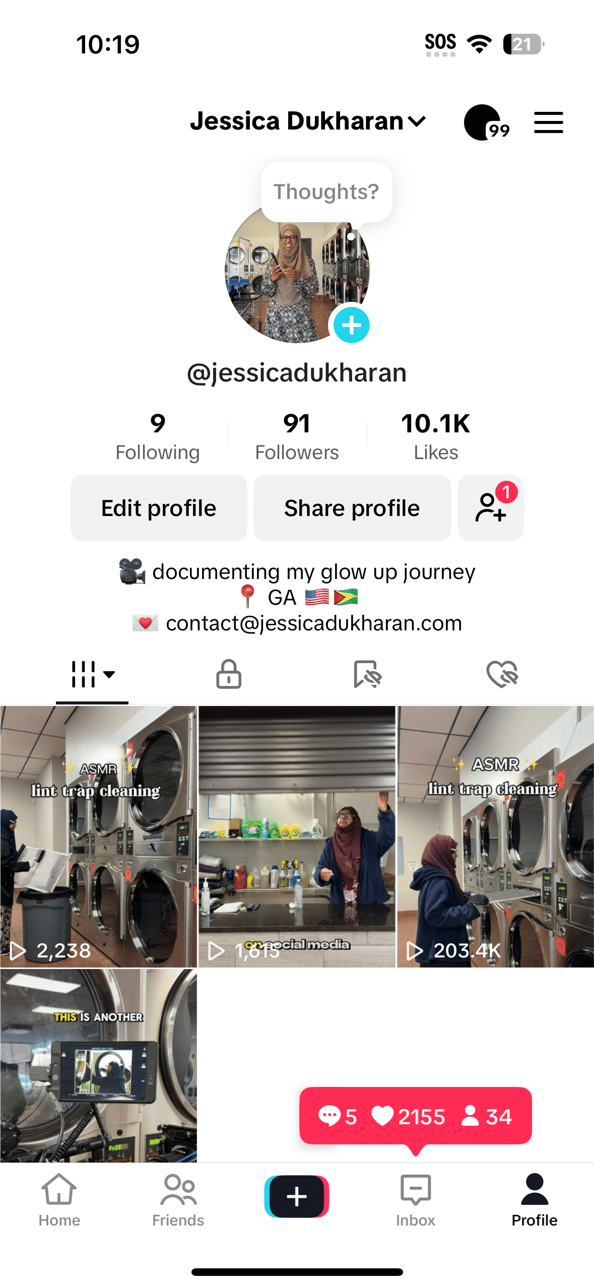 Jessica Dukharan TikTok Account February 25, 2025